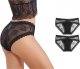Women's Lace Lingerie Sexy Breathable Low Rise Panties ( 2 Pack )