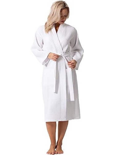 Waffle Knit Lightweight & Bath Robes for Women