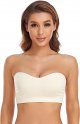 Women's strapless bra with anti-skid silicone pad, bra without steel ring